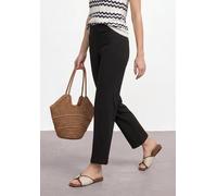 Jerseyhose STREET ONE, Damen, Gr. 42, Länge 28, schwarz, Jersey, 61% Viskose, 32% Polyamid, 7% Elasthan, unifarben, comfort fit lang, Hosen Jerseyhose, High Waist (40978222-42) schwarz