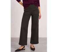 Jerseyhose STREET ONE "Style Emee", Damen, Gr. 46, Länge 28, braun (schwarz coffee (länge 28)), Web, Obermaterial: 73% Polyester, 24% Viskose, 3% Elasthan, Hosen Jerseyhose (48183529-46) schwarz coffe