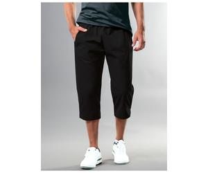 Jerseyhose TRIGEMA "TRIGEMA 3/4 Freizeithose aus Baumwolle", Herren, Gr. 3XL, Normalgrößen, schwarz, Web, 100% Baumwolle, Basic, Hosen Jerseyhose (415227-XXXL) schwarz