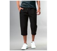 Jerseyhose TRIGEMA "TRIGEMA 3/4 Freizeithose aus Baumwolle", Herren, Gr. M, Normalgrößen, schwarz, Web, 100% Baumwolle, Basic, Hosen Jerseyhose (415227-M) schwarz