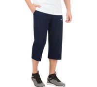 Jerseyhose TRIGEMA "TRIGEMA 3/4 Freizeithose", Herren, Gr. 4XL, Normalgrößen, blau (navy), Single Jersey, 100% Baumwolle, Basic, Hosen Jerseyhose (440874-4XL) navy