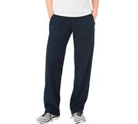 Jerseyhose TRIGEMA "TRIGEMA Fleece Freizeithose", Damen, Gr. M, US-Größen, blau (navy), 100% Polyester, casual, Hosen (401898-M) navy