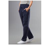 Jerseyhose TRIGEMA "TRIGEMA Freizeithose aus 100% Baumwolle", Damen, Gr. S, US-Größen, blau (navy), Web, 100% Baumwolle, Hosen Jerseyhose (78246364-S) navy