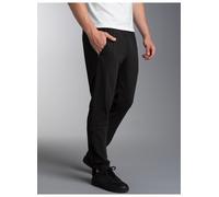 Jerseyhose TRIGEMA "TRIGEMA Freizeithose mit Bein-Reißverschluss", Herren, Gr. S, Normalgrößen, schwarz, Web, 74% Nylon, 26% Elasthan, Basic, Hosen Jerseyhose (92376154-S) schwarz