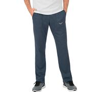Jerseyhose TRIGEMA "TRIGEMA Hose DELUXE Baumwolle", Herren, Gr. 4XL, US-Größen, blau (jeans, melange), 100% Baumwolle, Hosen Jerseyhose (77514541-4XL) jeans, melange