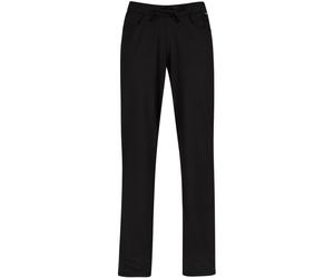 Jerseyhose TRIGEMA "TRIGEMA Hüfthose DELUXE Baumwolle", Damen, Gr. L, Normalgrößen, schwarz, Single Jersey, 100% Baumwolle, Basic, Hosen Jerseyhose (54578547-L) schwarz