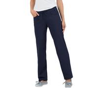 Jerseyhose TRIGEMA "TRIGEMA Hüfthose DELUXE Baumwolle", Damen, Gr. XL, US-Größen, blau (navy), 100% Baumwolle, Basic, Hosen Jerseyhose (21964531-XL) navy
