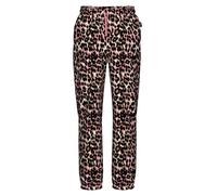 Jerseyhose TRIGEMA "TRIGEMA Jogginghose mit Allover-Leo-Print", Mädchen, Gr. 140, Normalgrößen, lilie, 50% Baumwolle, 50% Polyester, Hosen Jerseyhose (74841523-140) lilie