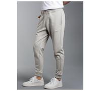 Jerseyhose TRIGEMA "TRIGEMA Jogginghose mit Bündchen", Herren, Gr. L, US-Größen, grau (grau, melange), 70% Baumwolle, 30% Polyester, Hosen Jerseyhose (91371113-L) grau, melange