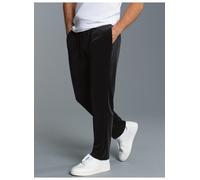 Jerseyhose TRIGEMA "TRIGEMA Nicki Hose mit praktischen Eingrifftaschen", Herren, Gr. 3XL, US-Größen, schwarz, 80% Baumwolle, 20% Polyester, Basic, Hosen Jerseyhose (43048231-XXXL) schwarz