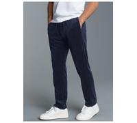 Jerseyhose TRIGEMA "TRIGEMA Nicki Hose mit praktischen Eingrifftaschen", Herren, Gr. XXL, Normalgrößen, blau (navy), Jersey, 80% Baumwolle, 20% Polyester, Basic, Hosen Jerseyhose (31299209-XXL) navy