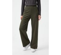 Jerseyhose VERO MODA "VMHALI HW WIDE PANT JRS", Damen, Gr. S, N-Gr, braun (forest night), Jersey, Obermaterial: 50% Viskose, 45% Polyester, 5% Elasthan, unifarben, loose fit lang, Hosen Jerseyhose, Vi