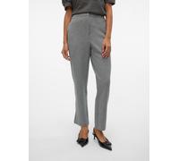 Jerseyhose VERO MODA "VMJULIA NW ANKEL PANTS JRS NOOS", Damen, Gr. 38, N-Gr, grau (dunkelgrau melange), Jersey, Obermaterial: 66% Polyester, 34% Baumwolle, unifarben, knöchellang, Hosen Jerseyhose (93