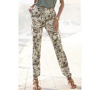 Jerseyhose VIVANCE Gr. 34, N-Gr, grün (grün, creme bedruckt) Damen Hosen (14390845-34) grün, creme bedruckt