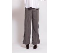 Jerseyhose ZHRILL "DEENA", Damen, Gr. M, N-Gr, grau, Web, Obermaterial: 80% Polyester, 20% Elasthan, unifarben, weit normal, Hosen Jerseyhose, weite Passform, mit Gummizug, mit Eingrifftaschen, Wide L