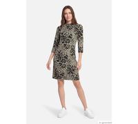 Jerseykleid 3/4 Arm mit Leoprint Beige/Grau 46