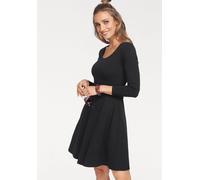 Jerseykleid ANISTON CASUAL, Damen, Gr. 34, N-Gr, schwarz, Single Jersey, Obermaterial: 95% Baumwolle, 5% Elasthan, unifarben, kniefrei, Rundhals, Kleider Jerseykleid, mit Blumendruck oder in uni Schwa