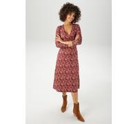 Jerseykleid ANISTON CASUAL, Damen, Gr. 40, N-Gr, rot (bordeaux, wollweiß, fuchsia,, zimt, helloliv, schwarz), Single Jersey, Obermaterial: 95% Viskose, 5% Elasthan, bedruckt, gemustert, figurbetont kn