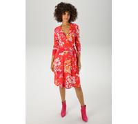 Jerseykleid ANISTON CASUAL, Damen, Gr. 42, N-Gr, rot, weiß, orange, hellblau, altrosa, braun, fuchsia, flieder, schwarz, Single Jersey, Obermaterial: 95% Viskose, 5% Elasthan, geblümt, bedruckt, femin