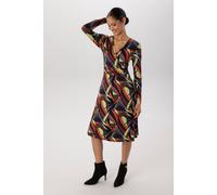 Jerseykleid ANISTON SELECTED, Damen, Gr. 40, N-Gr, bunt (orange, terra, schwarz, kiwi, anthra, flieder, hellblau), Single Jersey, Obermaterial: 95% Viskose, 5% Elasthan, bedruckt, gemustert, figurbeto