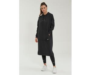 Jerseykleid ATHLECIA "Pasarna", Damen, Gr. 46, EURO-Größen, schwarz, 51% Polyester, 44% Modal, 5% Elasthan, unifarben, lang, ohne Ausschnitt, Kleider Jerseykleid, mit super weichem Finish (12102753-46