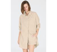 Jerseykleid ATHLECIA &quot;Resort&quot;, Damen, Gr. 40, EURO-Größen, beige (hellbeige), 55% Leinen, 45% Viskose, unifarben, lang, ohne Ausschnitt, Kleider Jerseykleid, im eleganten und atmungsaktiven Design (52