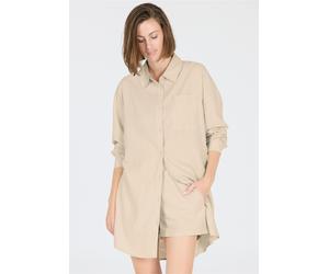 Jerseykleid ATHLECIA "Resort", Damen, Gr. 42, EURO-Größen, beige (hellbeige), 55% Leinen, 45% Viskose, unifarben, lang, ohne Ausschnitt, Kleider Jerseykleid, im eleganten und atmungsaktiven Design (52
