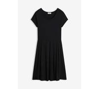 Jerseykleid BONPRIX "Jerseykleid aus Viskose-Mix", Damen, Gr. 38, N-Gr, schwarz, Obermaterial: 95% Viskose, 5% Elasthan, ausgestellt, Kleider Jerseykleid, für sommerliche Tage, aus Viskose-Mix, ausges
