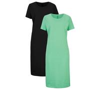 Jerseykleid BONPRIX, Damen, Gr. 48/50 (XL), N-Gr, grün (mint, schwarz), Jersey, Obermaterial: 100% Baumwolle, unifarben, bequem knielang, Rundhals, gerader Abschluss, Kleider Jerseykleid, casual Stil,