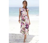 Midikleid BEACHTIME Gr. 38, N-Gr, weiß (weiß bedruckt) Damen Kleider Bestseller (79785916-38) weiß bedruckt