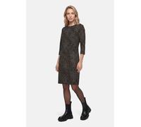 Jerseykleid BETTY BARCLAY "Damen knielang", Damen, Gr. 36, Normalgrößen, schwarz (schwarz, beige), Obermaterial: 69% Polyester, 29% Viskose, 2% Elasthan, figurumspielend kurz, Rundhals, Kleider Jersey