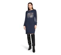 Jerseykleid BETTY BARCLAY "Damen mit 3/4 Arm", Damen, Gr. 38, Normalgrößen, dunkelblau, Obermaterial: 76% Viskose, 18% Polyester, 6% Elasthan, relaxed fit kurz, U-Boot-Ausschnitt, Kleider Jerseykleid