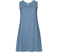 Jerseykleid SHEEGO "Jerseykleid", Damen, Gr. 52, Normalgrößen, blau (bleu), Jersey, 100% Baumwolle, unifarben, kurz, Rundhals, Kleider Jerseykleid (59826632-52) bleu