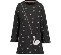 Sweatkleid BLUE SEVEN, Mädchen, Gr. 110, N-Gr, grau (anthrazit), Sweatware, Obermaterial: 95% Baumwolle, 5% Elasthan, bedruckt, regular fit kniefrei, Rundhals, abgesteppte Kante, Kleider Sweatkleid, i