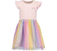 Jerseykleid BLUE SEVEN, Mädchen, Gr. 140, N-Gr, rosa, Jersey, Obermaterial: 95% Baumwolle, 5% Elasthan, mehrfarbig, unifarben, Flügelärmel, Kleider Jerseykleid, mit aufgenähtem, transparentem Tüllrock