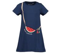 Jerseykleid BLUE SEVEN, Mädchen, Gr. 110, N-Gr, dk blau, Jersey, Obermaterial: 100% Baumwolle, bedruckt, unifarben, A-Linie knieumspielend, Rundhals, Kleider Jerseykleid (83492205-110) dk blau