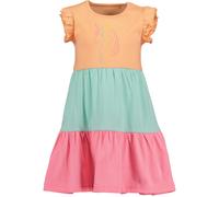 Jerseykleid BLUE SEVEN, Mädchen, Gr. 116, N-Gr, melone, Jersey, Obermaterial: 100% Baumwolle, colorblocking, regular fit knielang, Rundhals, Flügelärmel, Kleider Jerseykleid, mit süßem Einhorn-Motiv u