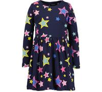 Jerseykleid BLUE SEVEN, Mädchen, Gr. 122, N-Gr, bunt (ultramarin aop), Jersey, Obermaterial: 100% Baumwolle, bedruckt, Basic Midi, Rundhals, Kleider Jerseykleid, Baumwolle (37894811-122) ultramarin ao