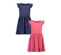Jerseykleid BLUE SEVEN "Blue Seven 2er Pack Mädchen Kleider", Mädchen, Gr. 122, m001, multipack 1, 100% Baumwolle, normal, Rundhals, Kleider Jerseykleid (16633310-122) m001, multipack 1