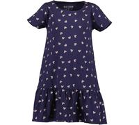 Jerseykleid BLUE SEVEN "Mädchen Kleid mit Herzen", Mädchen, Gr. 122, 5680, ultramarin, 100% Baumwolle, normal, Rundhals, Kleider Jerseykleid (97965739-122) 5680, ultramarin