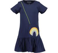Jerseykleid BLUE SEVEN, Mädchen, Gr. 110, N-Gr, blau (dk blau), Jersey, Obermaterial: 100% Baumwolle, bedruckt, unifarben, Basic knieumspielend, Rundhals, Kleider Jerseykleid (94754737-110) dk blau