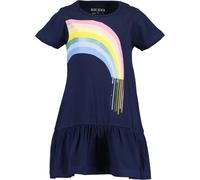 Jerseykleid BLUE SEVEN, Mädchen, Gr. 122, N-Gr, ultramarin, Jersey, Obermaterial: 100% Baumwolle, unifarben, Kleider Jerseykleid, mit großem Frontmotiv mit Pailletten (63593418-122) ultramarin