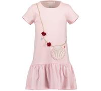 Jerseykleid BLUE SEVEN "Mädchen Kleid mit Volants", Mädchen, Gr. 140, rosa (4050, rosa), 100% Baumwolle, normal, Rundhals, Kleider Jerseykleid (69357221-140) 4050, rosa