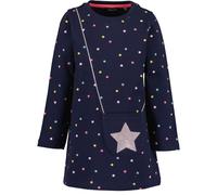 Jerseykleid BLUE SEVEN "Sweatkleid", Mädchen, Gr. 92, blau (5900, nachtblau), 95% Baumwolle, 5% Elasthan, normal, Rundhals, Kleider Jerseykleid (83697933-92) 5900, nachtblau