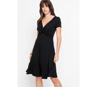 Jerseykleid BONPRIX, Damen, Gr. 36/38 (S), N-Gr, schwarz, Obermaterial: 95% Viskose, 5% Elasthan, ausgestellt, Kleider Jerseykleid, für warme Tage, aus Viskose und Elasthan, ausgestellte Passform (623