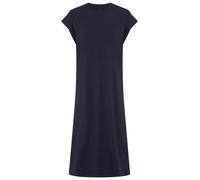 Jerseykleid BOSS ORANGE "Edress Premium Damenmode", Damen, Gr. XL, N-Gr, dunkelblau 408, Jersey, Obermaterial: 55% Baumwolle, 37% Modal, 8% Elasthan, unifarben, figurumspielend lang, Rundhals, weit ei