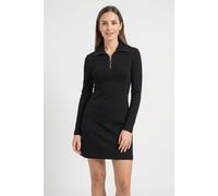 Jerseykleid CALVIN KLEIN JEANS, Damen, Gr. XL (44), N-Gr, schwarz, Jersey, Obermaterial: 96% Baumwolle, 4% Elasthan, unifarben, eng ca. Mitte Oberschenkel, hoch geschlossener Ausschnitt, Kleider Jerse