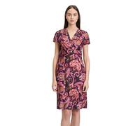 Jerseykleid CARTOON "Damen mit Raffung", Damen, Gr. 40, Normalgrößen, bunt (violett, rosa), Obermaterial: 95% Polyester, 05% Elasthan, figurbetont kurz, V-Ausschnitt, Kleider Jerseykleid (90504406-40)