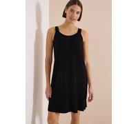 Jerseykleid CECIL, Damen, Gr. XL (44), US-Größen, schwarz, Stoff, 95% Viskose, 5% Elasthan, unifarben, normal kniefrei, V-Ausschnitt, abgesteppt, Kleider Jerseykleid, aus Viskose (23692308-XL) schwarz
