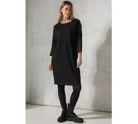 Jerseykleid CECIL, Damen, Gr. XS (36), US-Größen, schwarz, Jersey, 70% Viskose, 25% Polyester, 5% Elasthan, unifarben, normal knielang, Rundhals, abgesteppt, Kleider, knielang (55317908-XS) schwarz